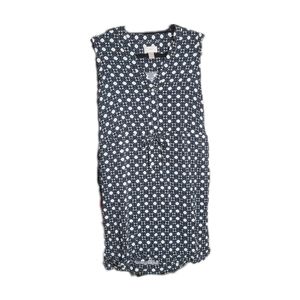 Ann Taylor Loft Sleeveless Dress Geometric Print With Pockets Size S